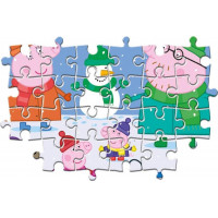 CLEMENTONI Puzzle Prasiatko Peppa: Zima MAXI 104 dielikov