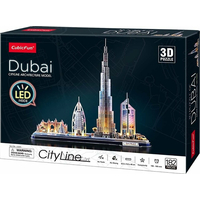 CUBICFUN Svietiace 3D puzzle CityLine panorama: Dubaj 182 dielikov