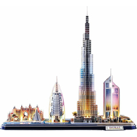 CUBICFUN Svietiace 3D puzzle CityLine panorama: Dubaj 182 dielikov