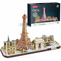 CUBICFUN Svietiace 3D puzzle CityLine panorama: Paríž 115 dielikov