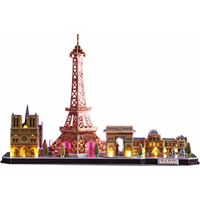 CUBICFUN Svietiace 3D puzzle CityLine panorama: Paríž 115 dielikov