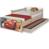Detská posteľ MAX Disney - AUTA 160x80 cm - so zásuvkou