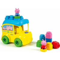 CLEMENTONI SOFT CLEMMY Školský autobus Prasiatko Peppa s 8 kockami