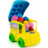 CLEMENTONI SOFT CLEMMY Školský autobus Prasiatko Peppa s 8 kockami
