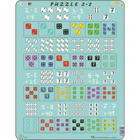 LARSEN Puzzle Násobenie s kockami 24 dielikov