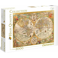 CLEMENTONI Puzzle Historická mapa sveta 2000 dielikov