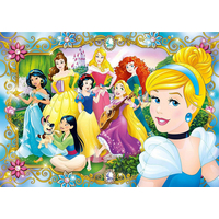 CLEMENTONI Puzzle s drahokamami Zábava s Disney princeznami 104 dielikov