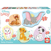 EDUCA Baby puzzle Disney zvieratá 2, 5v1 (3-5 dielikov)