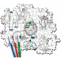 CLEMENTONI Obojstranné puzzle Zafari: V džungli 104 dielikov