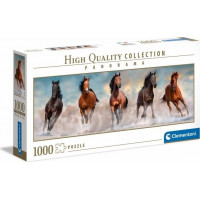CLEMENTONI Panoramatické puzzle Kone 1000 dielikov
