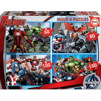 EDUCA Puzzle Avengers 4v1 (50,80,100,150 dielikov)