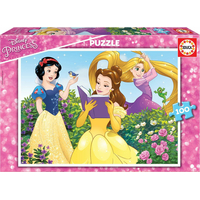 EDUCA Puzzle Disney Princezné: Snehulienka, Bella a Locika 100 dielikov