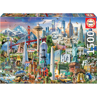 EDUCA Puzzle Divy Severnej Ameriky 1500 dielikov