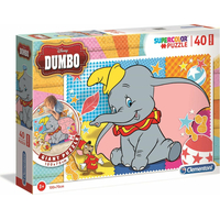 CLEMENTONI Obrie podlahové puzzle Dumbo 40 dielikov