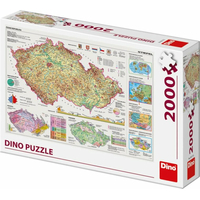 DINO Puzzle Mapa Českej republiky 2000 dielikov