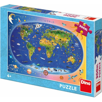 DINO Puzzle Mapa sveta XL 300 dielikov