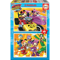 EDUCA Puzzle Mickey a pretekári 2x48 dielikov