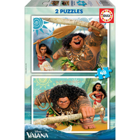 EDUCA Puzzle Odvážna Vaiana 2x48 dielikov