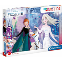 CLEMENTONI Puzzle s drahokamami Ľadové kráľovstvo 2: Sestry 104 dielikov