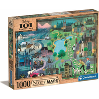 CLEMENTONI Puzzle Story Maps: 101 dalmatíncov 1000 dielikov