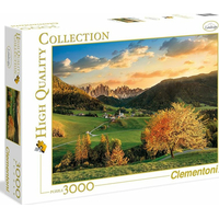 CLEMENTONI Puzzle Svätá Magdaléna, Dolomity, Taliansko 3000 dielikov