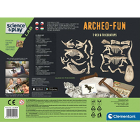 CLEMENTONI Science&Play ArcheoFun: T-Rex + Triceratops