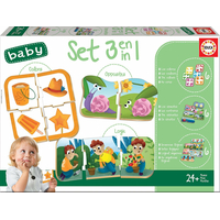 EDUCA Baby puzzle set Farby, postupnosť a protiklady 3v1