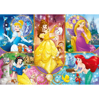 CLEMENTONI Brilliant puzzle Disney princeznej: Rozprávkové svety 104 dielikov