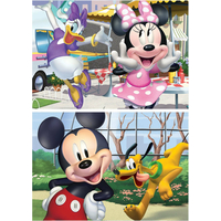EDUCA Drevené puzzle Mickey a priatelia 2x25 dielikov