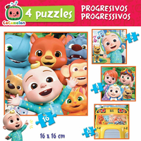 EDUCA Puzzle CoComelon 4v1 (6,9,12,16 dielikov)