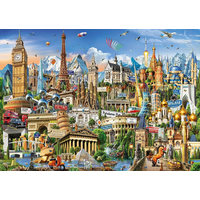 EDUCA Puzzle Divy Európy 2000 dielikov