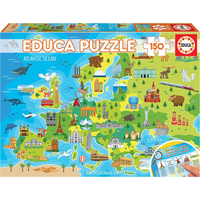 EDUCA Puzzle Mapa Európy 150 dielikov