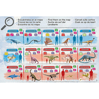 EDUCA Puzzle Mapa sveta s dinosaurami 150 dielikov
