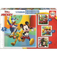 EDUCA Puzzle Mickey a priatelia 4v1 (12,16,20,25 dielikov)