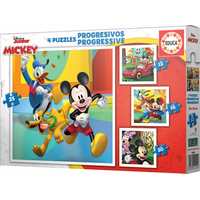 EDUCA Puzzle Mickey a priatelia 4v1 (12,16,20,25 dielikov)