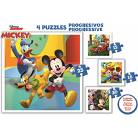EDUCA Puzzle Mickey a priatelia 4v1 (12,16,20,25 dielikov)