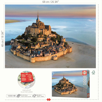 EDUCA Puzzle Mont Saint Michel zo vzduchu 1000 dielikov