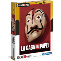 CLEMENTONI Puzzle Netflix: Papierový dom - Maska 1000 dielikov