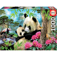 EDUCA Puzzle Panda s mláďaťom 1000 dielikov