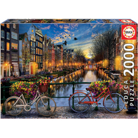 EDUCA Puzzle Romantický Amsterdam 2000 dielikov