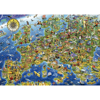 EDUCA Puzzle Šialená mapa Európy 500 dielikov