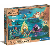 CLEMENTONI Puzzle Story Maps: Malá morská víla 1000 dielikov