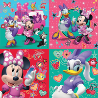 EDUCA Puzzle v kufríku Minnie a Daisy 4v1 (12,16,20,25 dielikov)