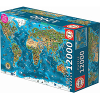 EDUCA Puzzle Zázraky sveta 12000 dielikov