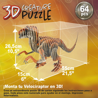 EDUCA 3D puzzle Velociraptor 64 dielikov