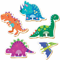 EDUCA Baby puzzle Dinosaury 5v1 (3-5 dielikov)