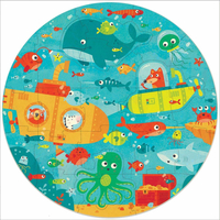 EDUCA Okrúhle puzzle Hlbiny mora 28 dielikov
