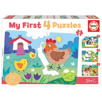 EDUCA Moje prvé puzzle Mamičky a mláďatká 4v1 (5,6,7,8 dielikov)