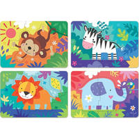EDUCA Moje prvé puzzle Zvieratká z divočiny 4v1 (5,6,7,8 dielikov)