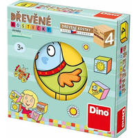 DINO Obrázkové kocky pre najmenšie detičky, 4 kocky